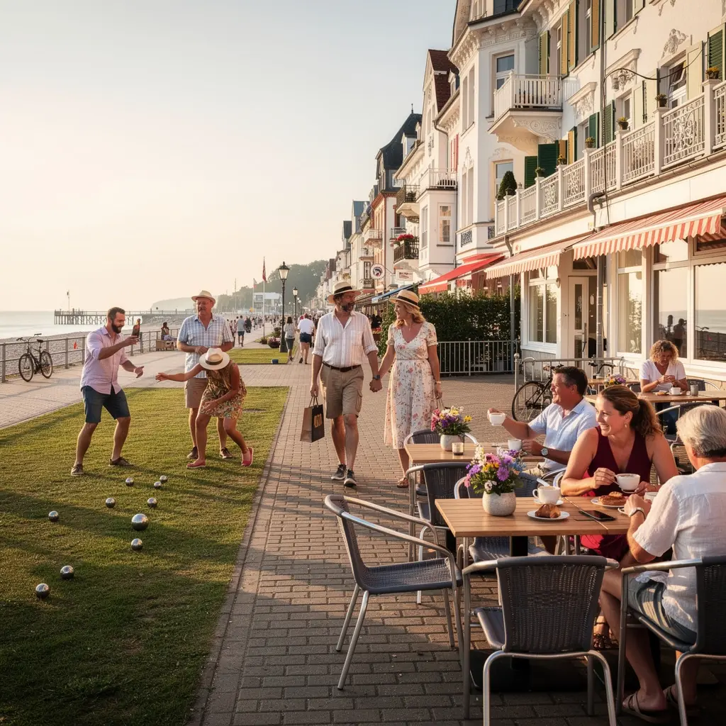 Sonnenuntergang über der Ostsee, der den Himmel in warmen Farben erleuchtet.